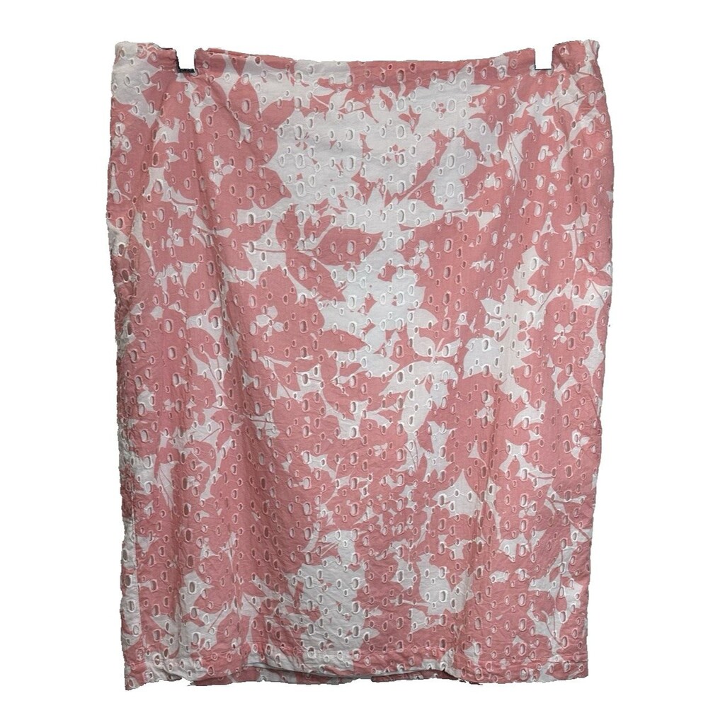 New York & Company Skirt Size 18 Eyelet Floral Pencil Lined Cotton Back Zip
